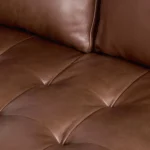 Sven 72_ Tufted Leather Loveseat - Taos Brown