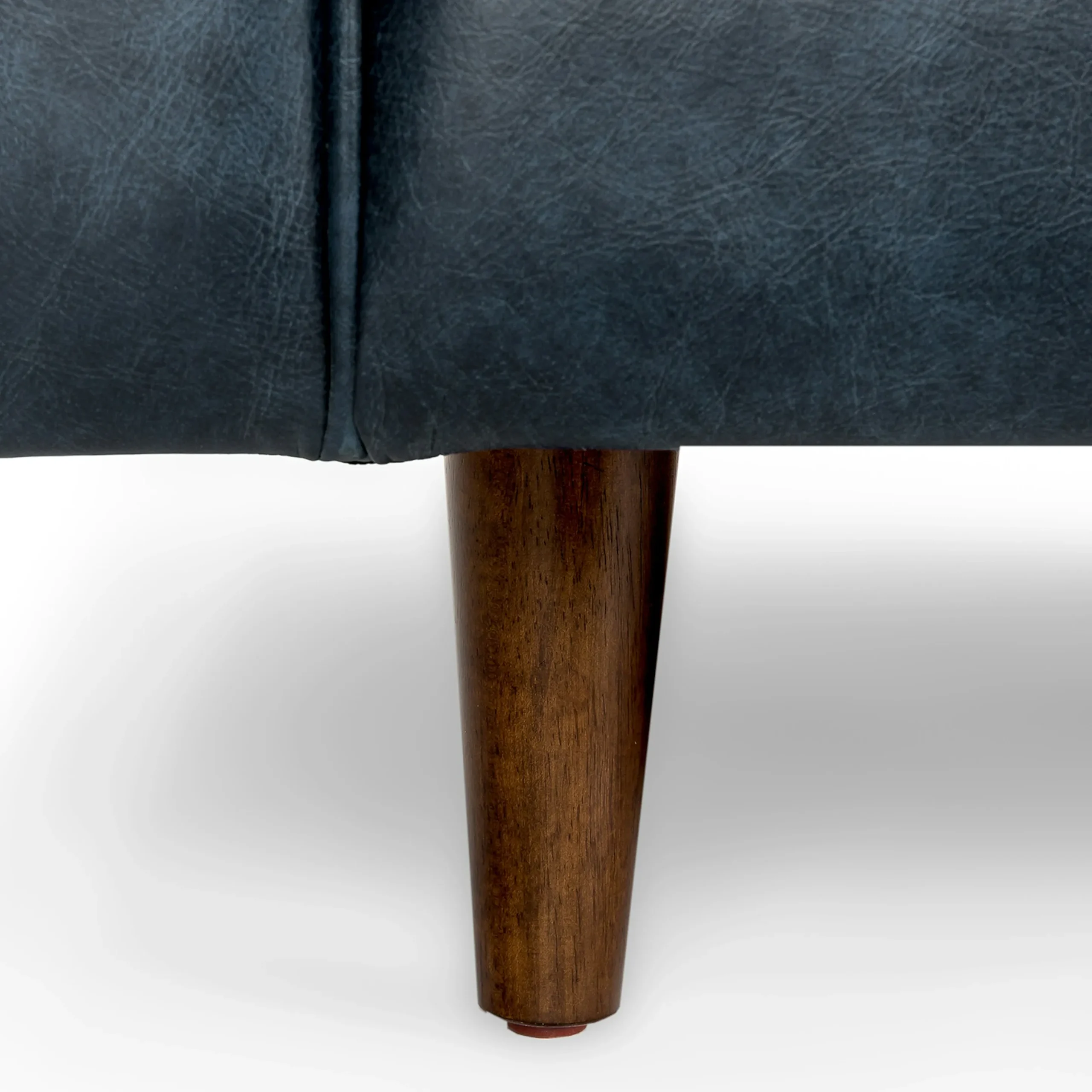 Sven 72_ Tufted Leather Loveseat - Oxford Blue - Image 11