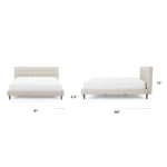 Sven King Tufted Bed - Biscuit Cream