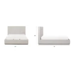 Sven Queen Tufted Storage Bed - Birch Ivory