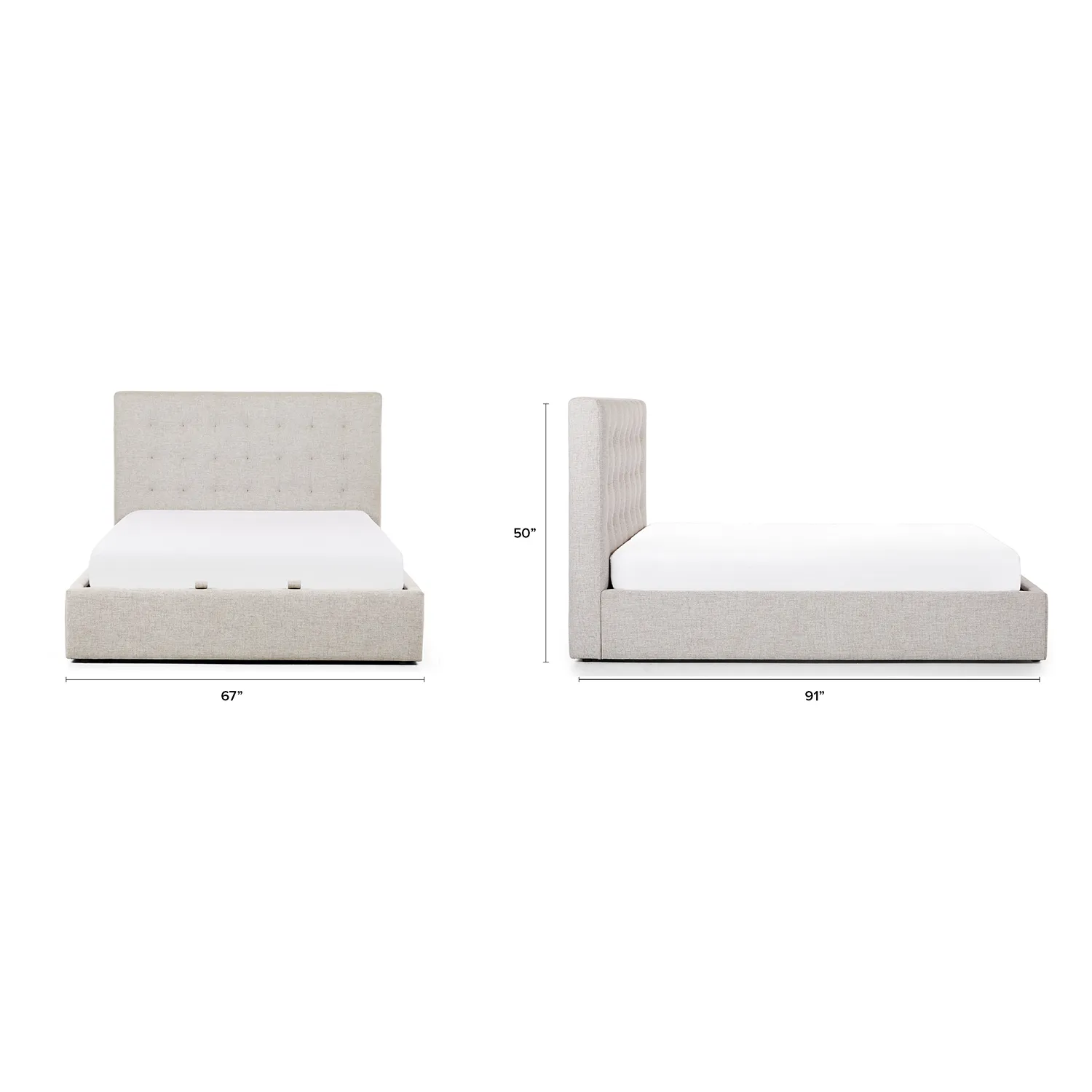 Sven Queen Tufted Storage Bed - Birch Ivory - Image 13