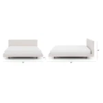 Tessu King Low Profile Upholstered Bed - Napa White