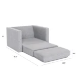 Sven 45.5_ Tufted Sleeper Chair - Stone Gray