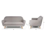 Gabriola 64_ Loveseat - Dover Gray Bouclé