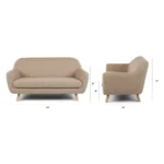 Gabriola 64_ Loveseat - Sandstone Wool Bouclé