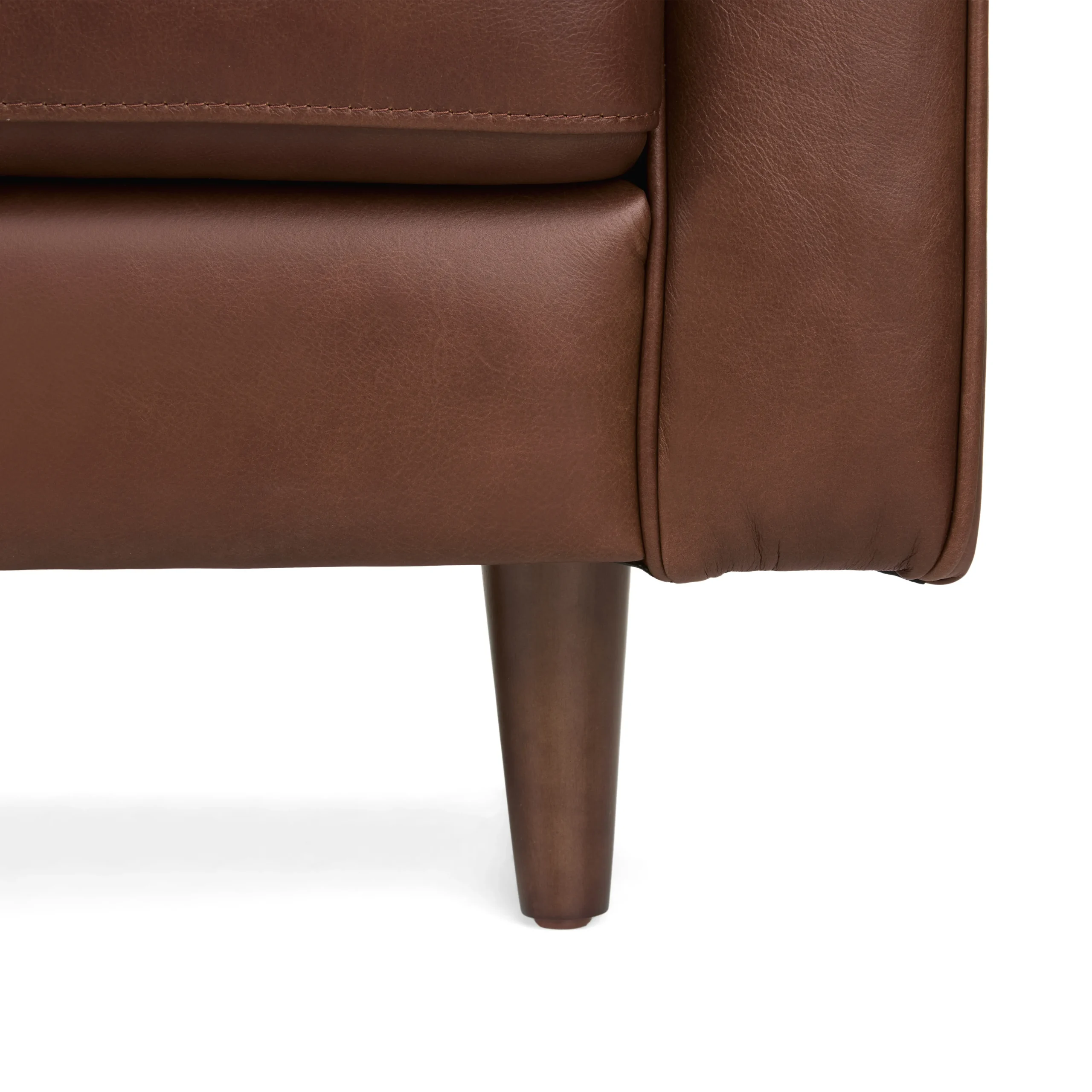 Sven 72_ Tufted Leather Loveseat - Taos Brown - Image 9