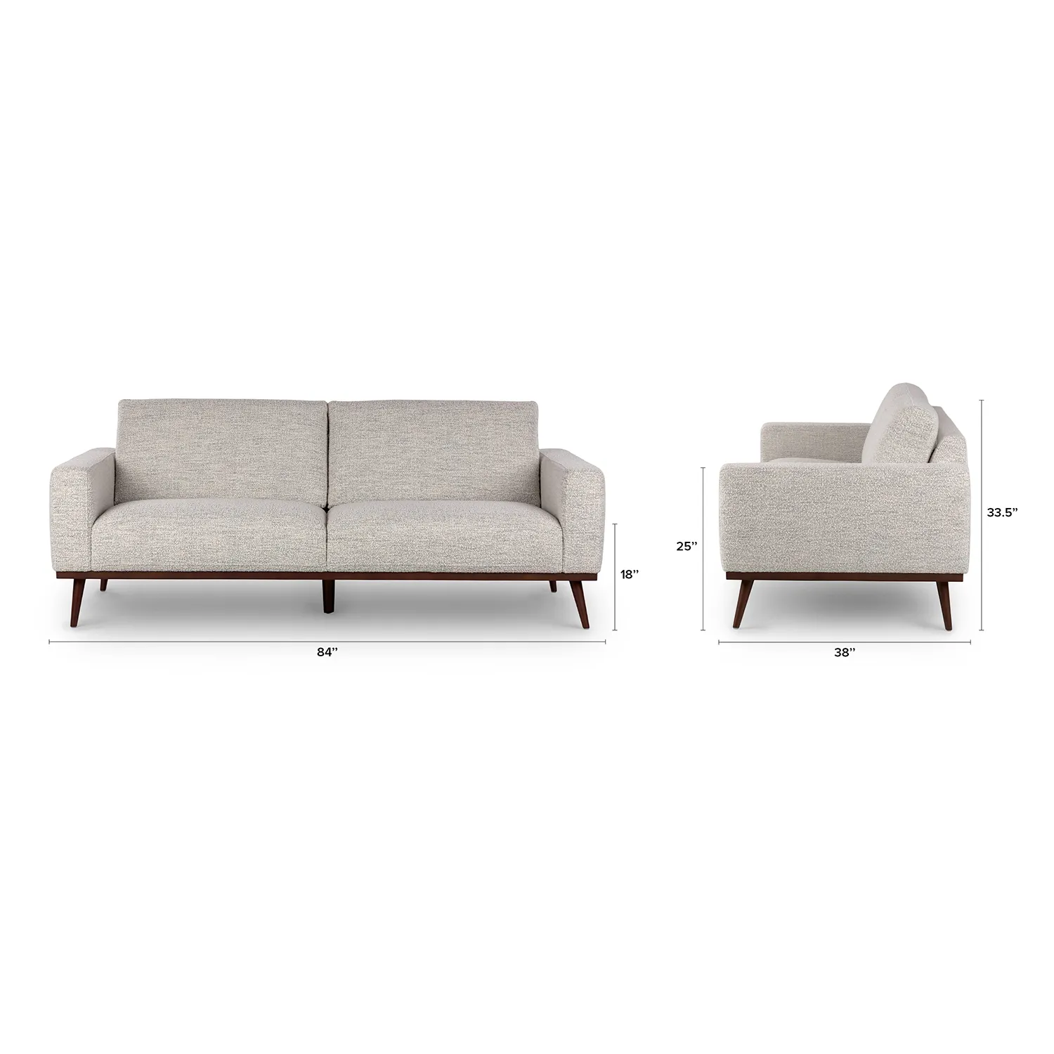 Rhett 84_ Sofa - Pepper Ivory - Image 8