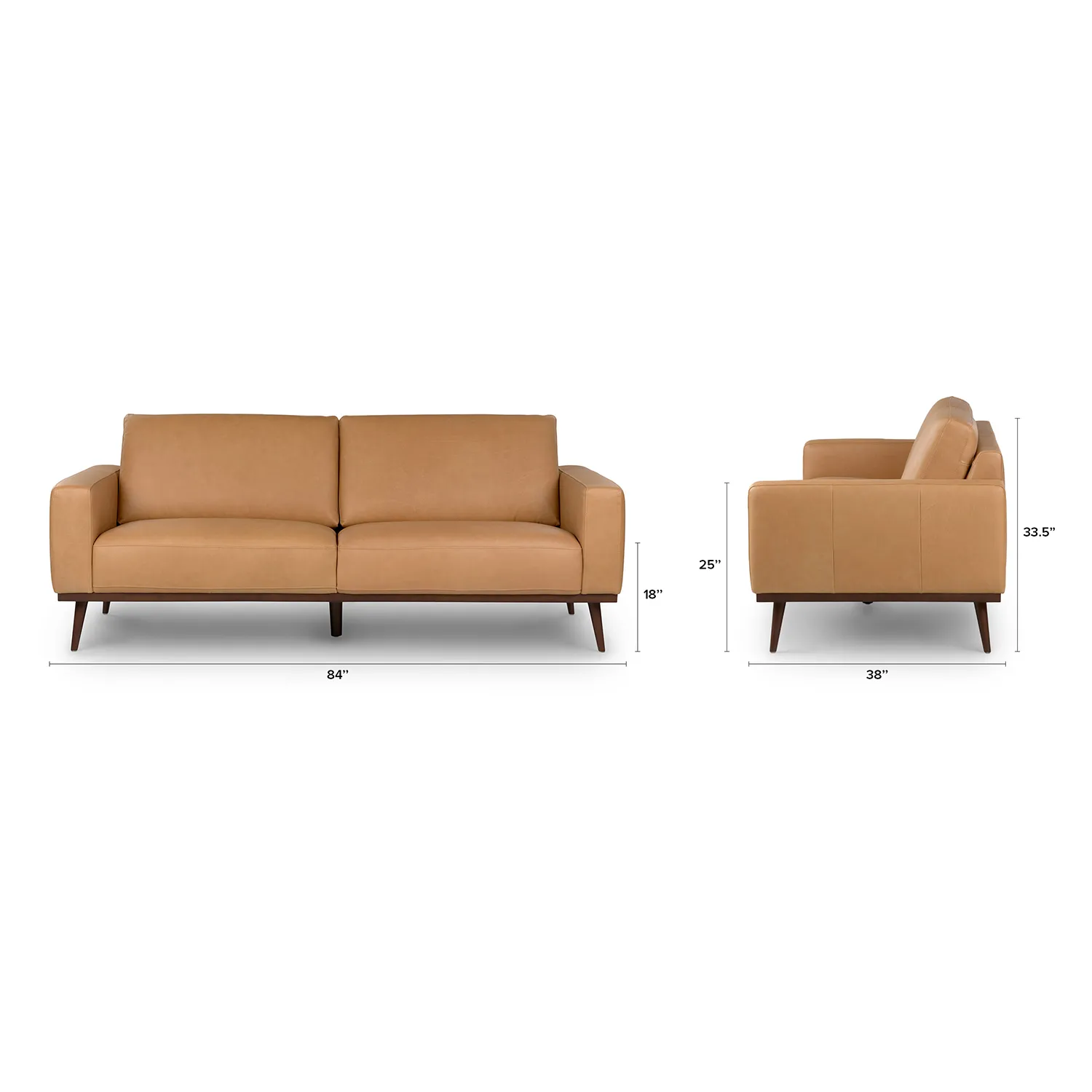 Rhett 84_ Leather Sofa - Charme Tan - Image 8