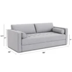 Sven 88_ Tufted Sofa Bed - Stone Gray