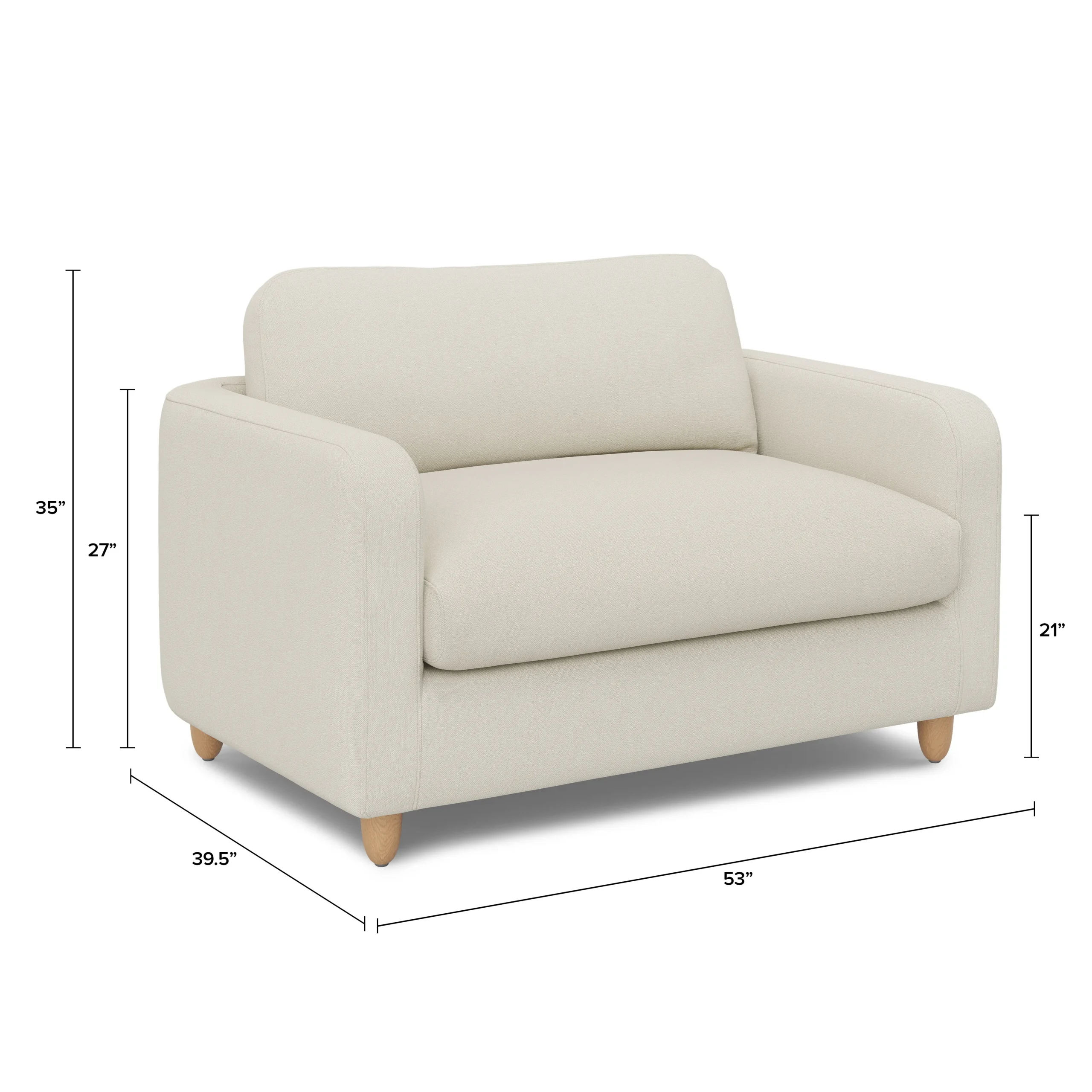 Vati 53_ Sleeper Chair - Buckler Ivory - Image 6