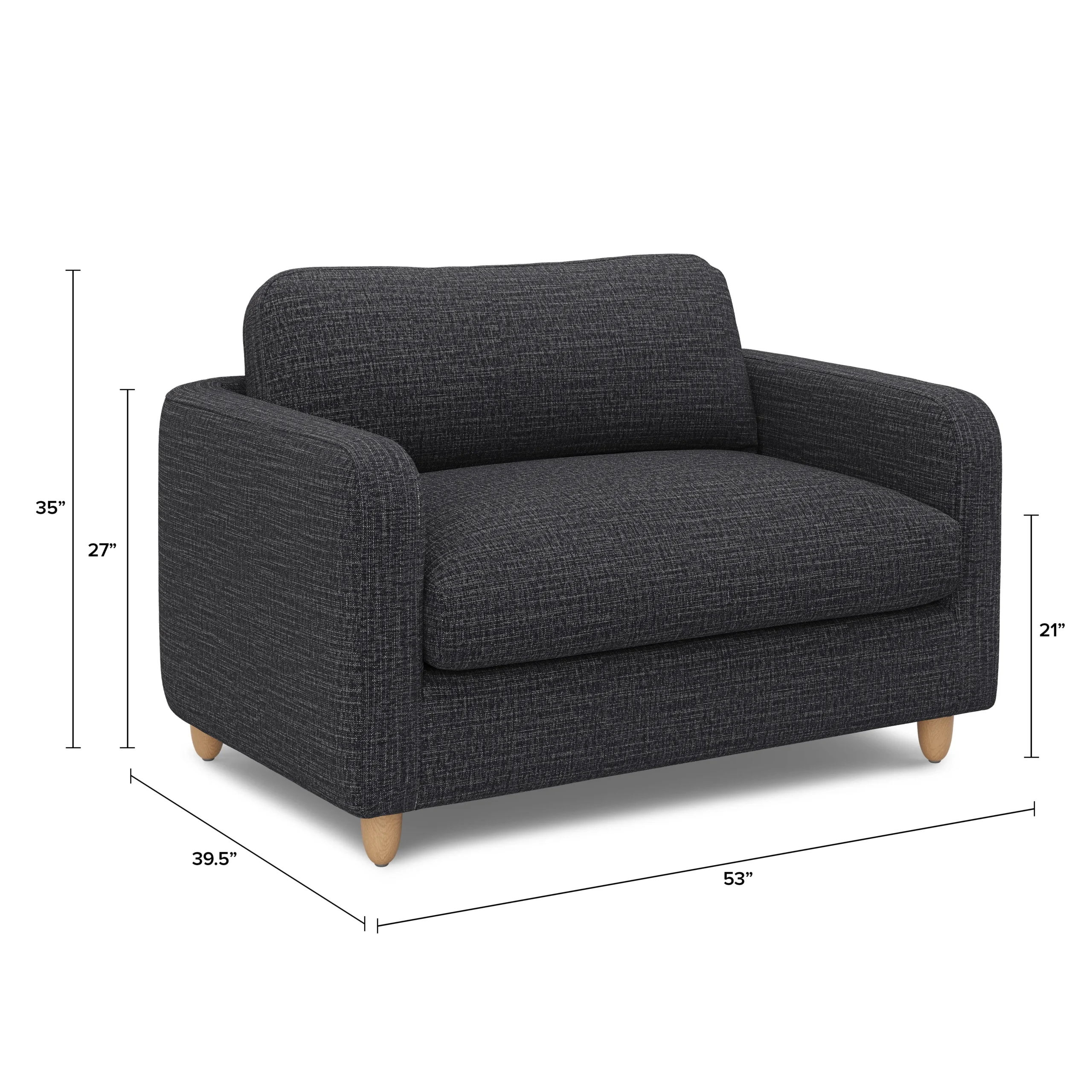 Vati 53_ Sleeper Chair - Napa Charcoal - Image 6
