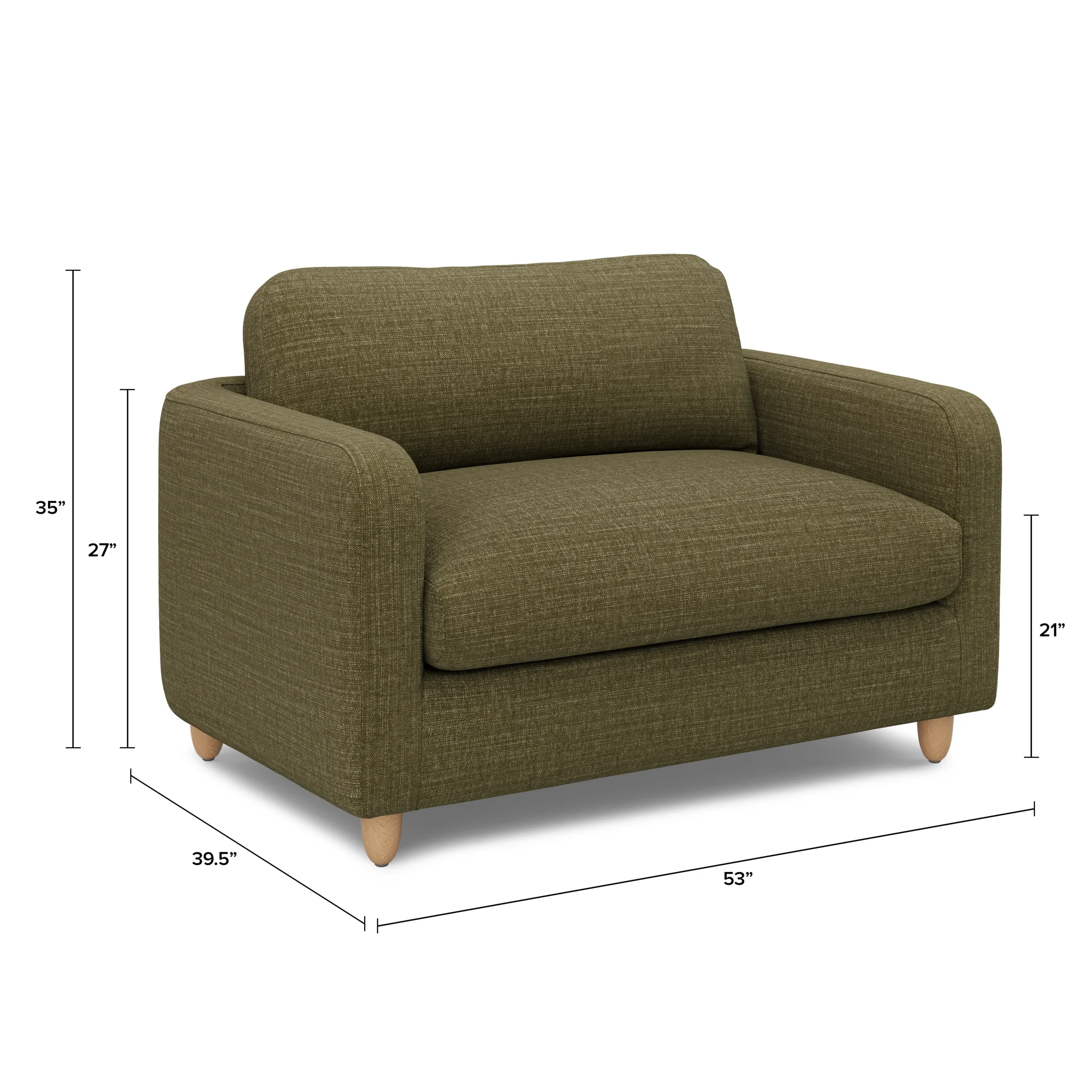 Vati 53_ Sleeper Chair - Napa Moss - Image 6