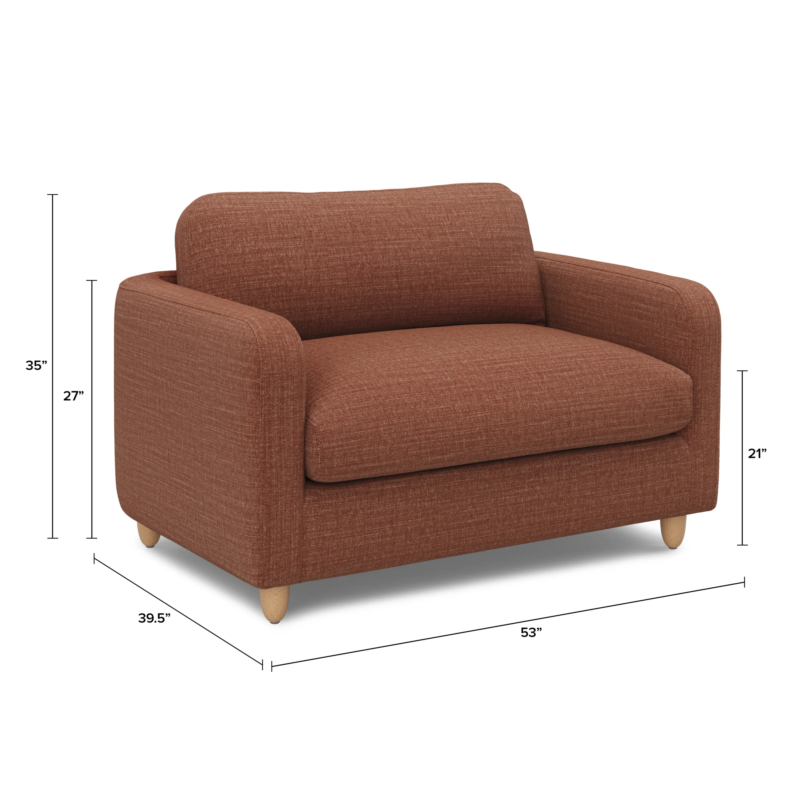 Vati 53_ Sleeper Chair - Napa Rust - Image 6