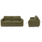 Vati 80_ Sofa Bed - Natural Oak and Napa Moss
