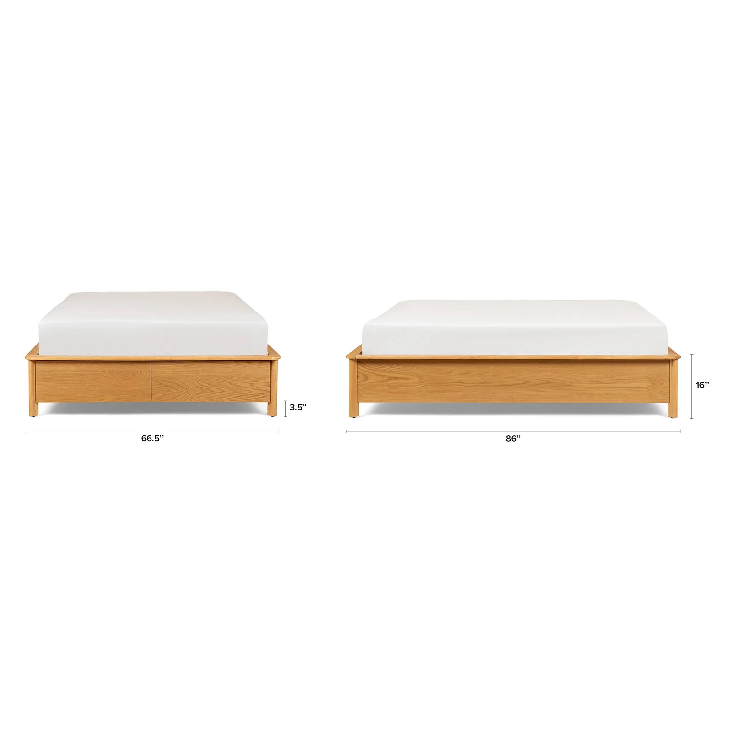 Pactera Queen Storage Bed - Oak - Image 3