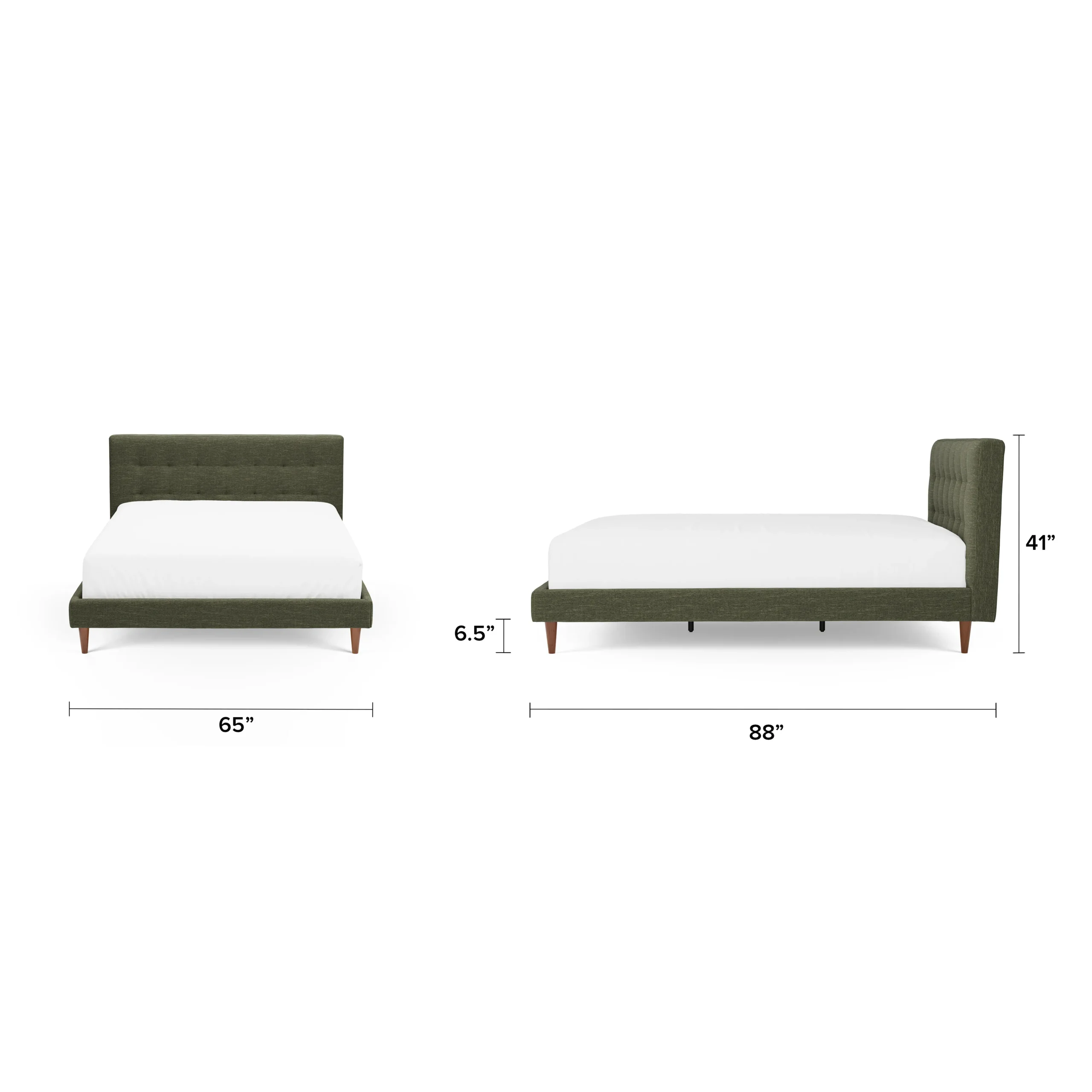 Sven Queen Tufted Bed - Fir Green - Image 2