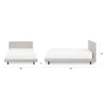 Tessu Full Low Profile Upholstered Bed - Clay Taupe