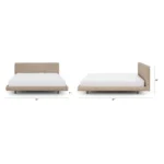 Tessu King Low Profile Upholstered Bed - Sandstone Wool Bouclé