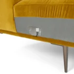 Abisko 91_ Velvet Sofa - Plush Yarrow Gold