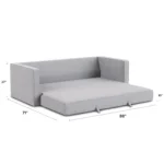 Sven 88_ Tufted Sofa Bed - Stone Gray