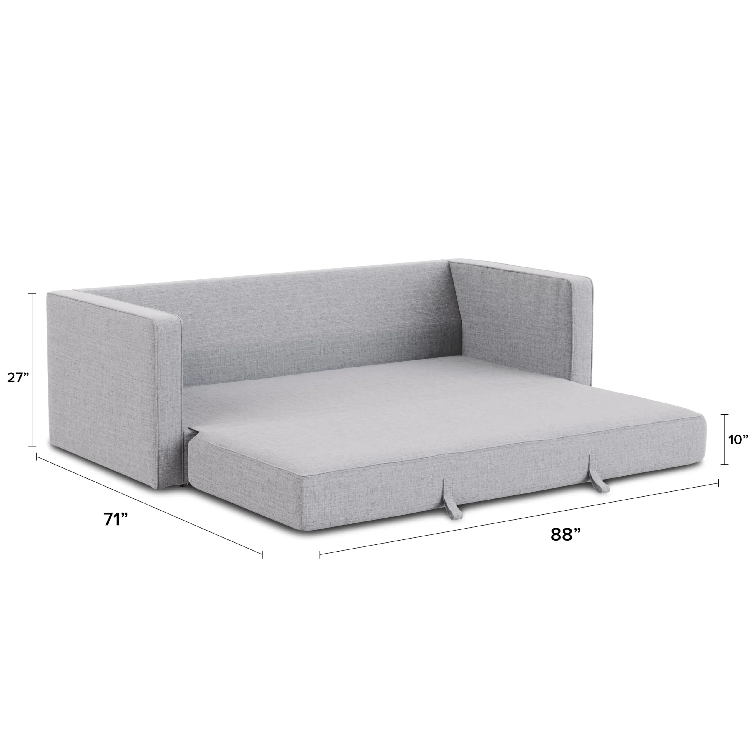 Sven 88_ Tufted Sofa Bed - Stone Gray - Image 7
