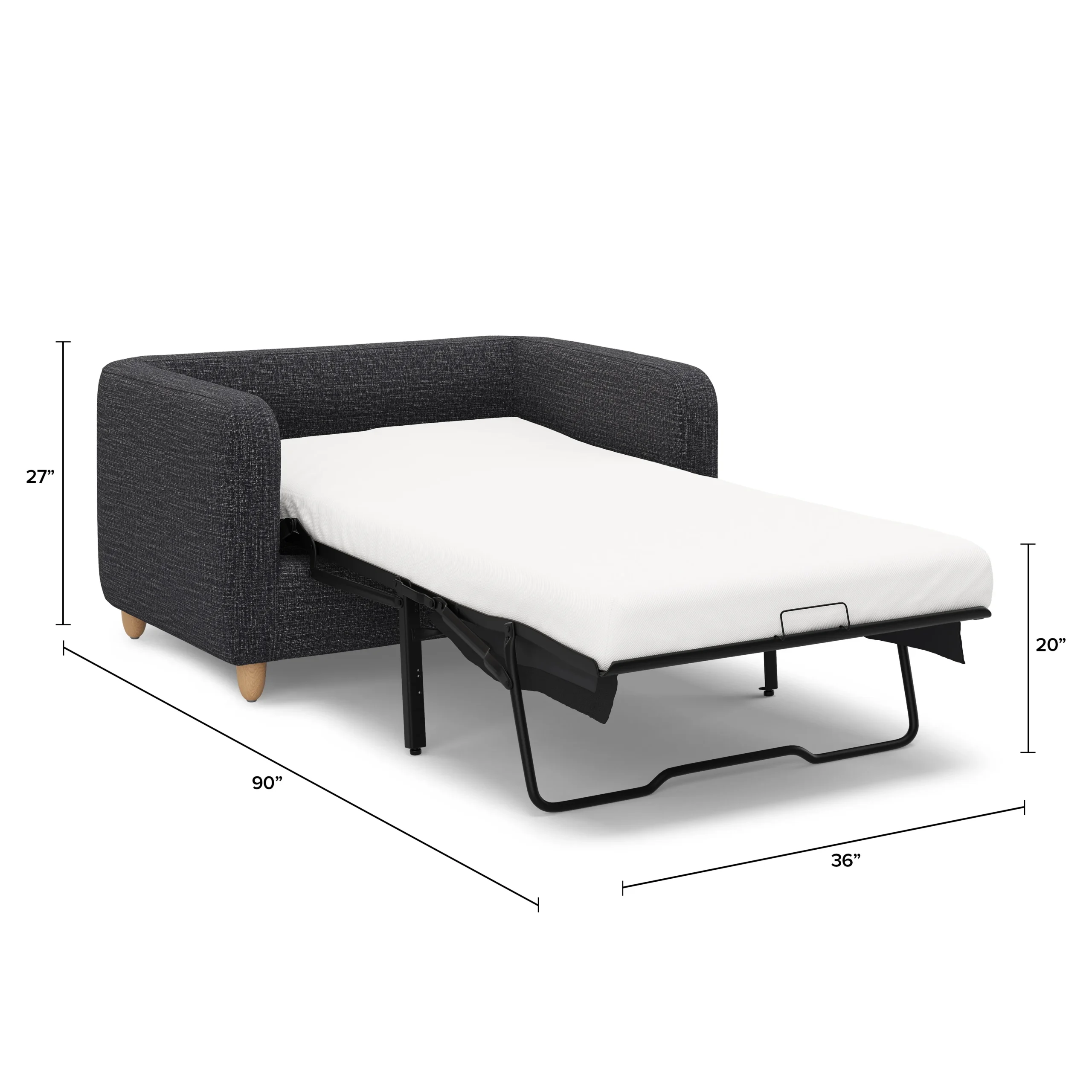 Vati 53_ Sleeper Chair - Napa Charcoal - Image 5