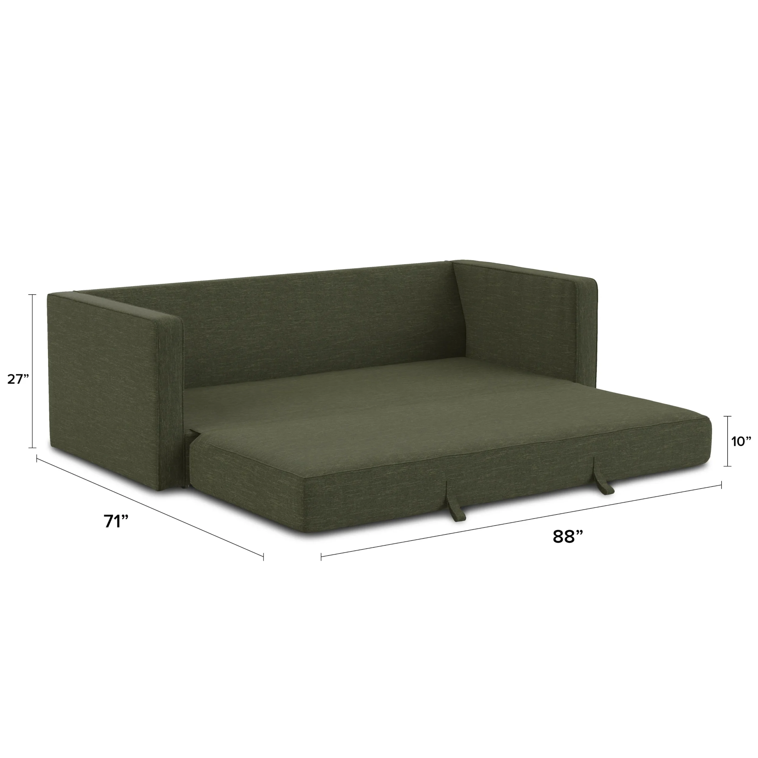Sven 88_ Tufted Sofa Bed - Fir Green - Image 7