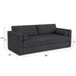 Sven 88_ Tufted Sofa Bed - Napa Charcoal
