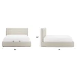 Sven King Tufted Storage Bed - Biscuit Cream