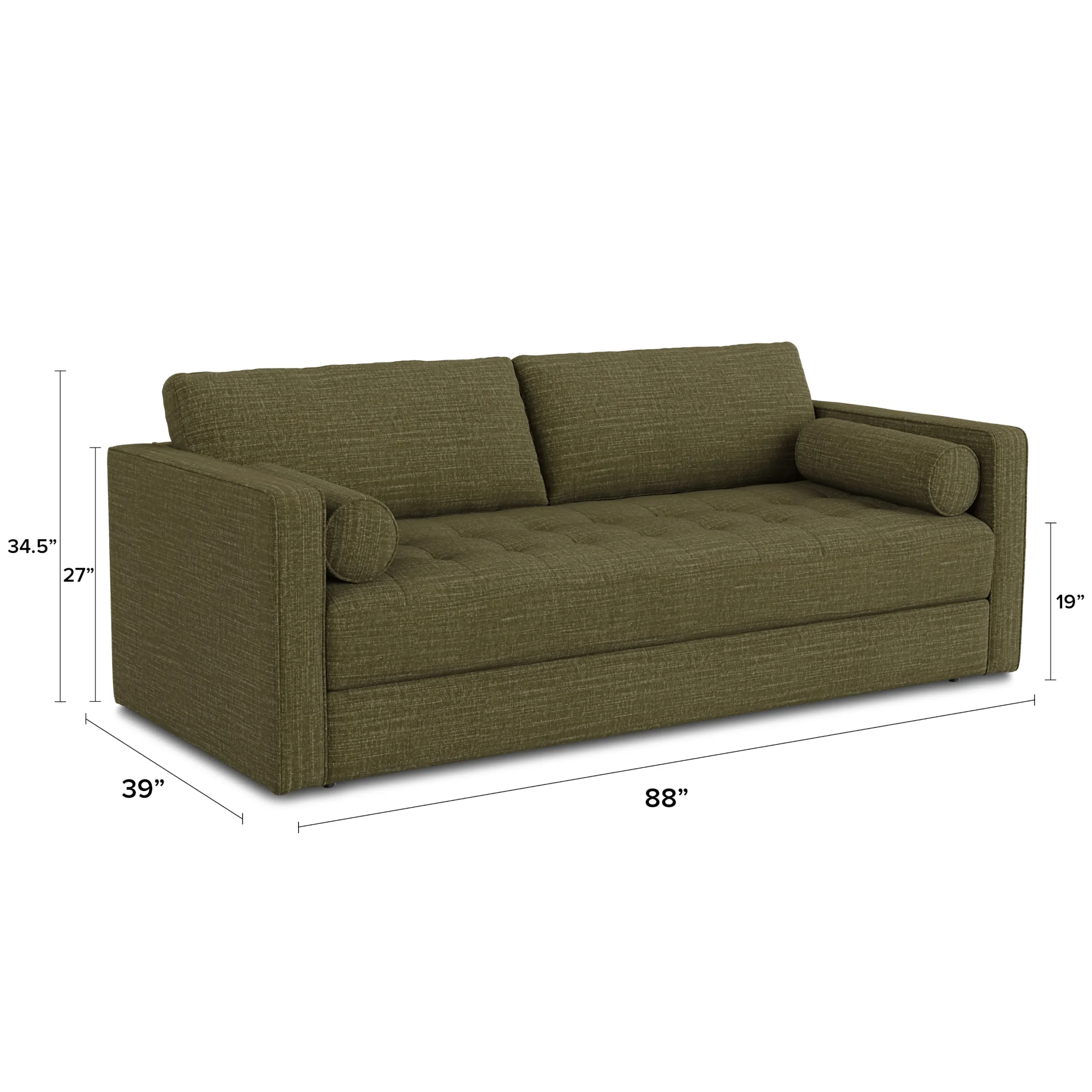 Sven 88_ Tufted Sofa Bed - Napa Moss - Image 9
