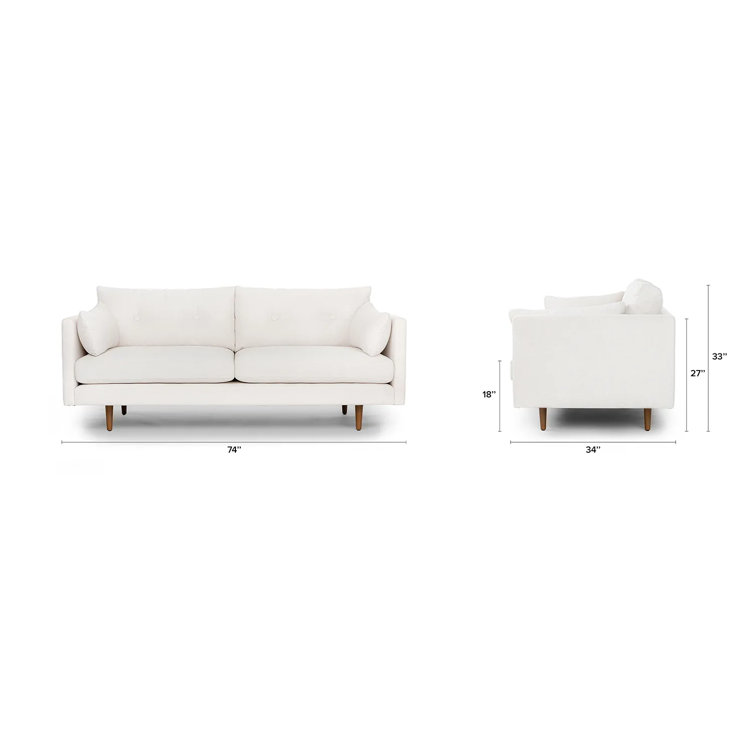 Anton 74_ Loveseat - Limestone - Image 2