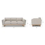 Timber 90_ Sofa - Rain Cloud Gray