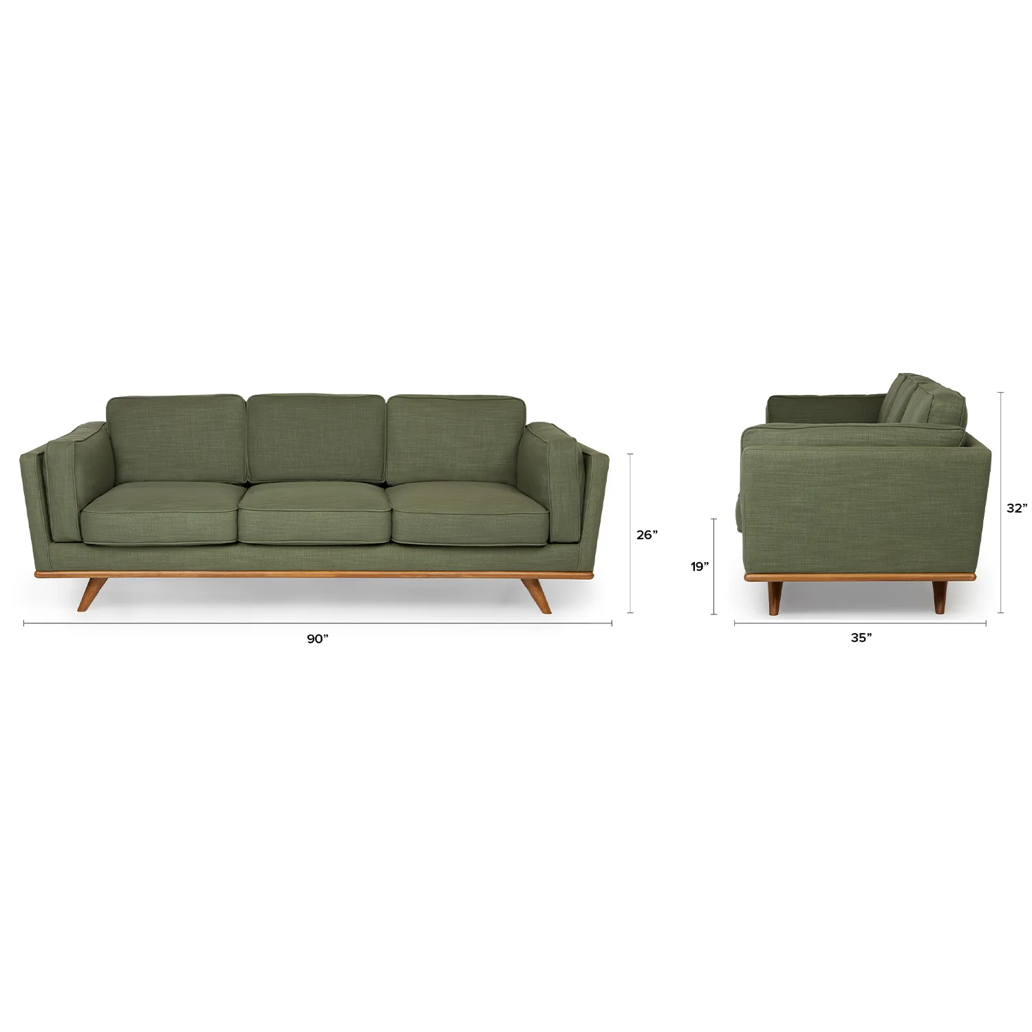 Timber 90_ Sofa - Olio Green - Image 14