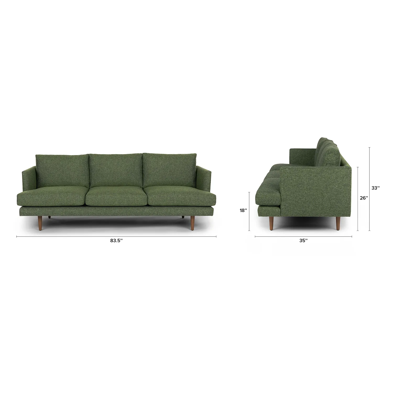 Burrard 83.5_ Sofa - Forest Green - Image 14