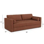 Sven 88_ Tufted Sofa Bed - Napa Rust