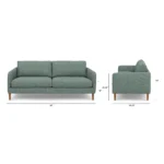 Hanson 80_ Sofa - Thistle Green
