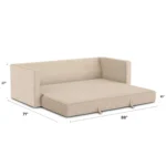 Sven 88_ Tufted Sofa Bed - Ratine Buff