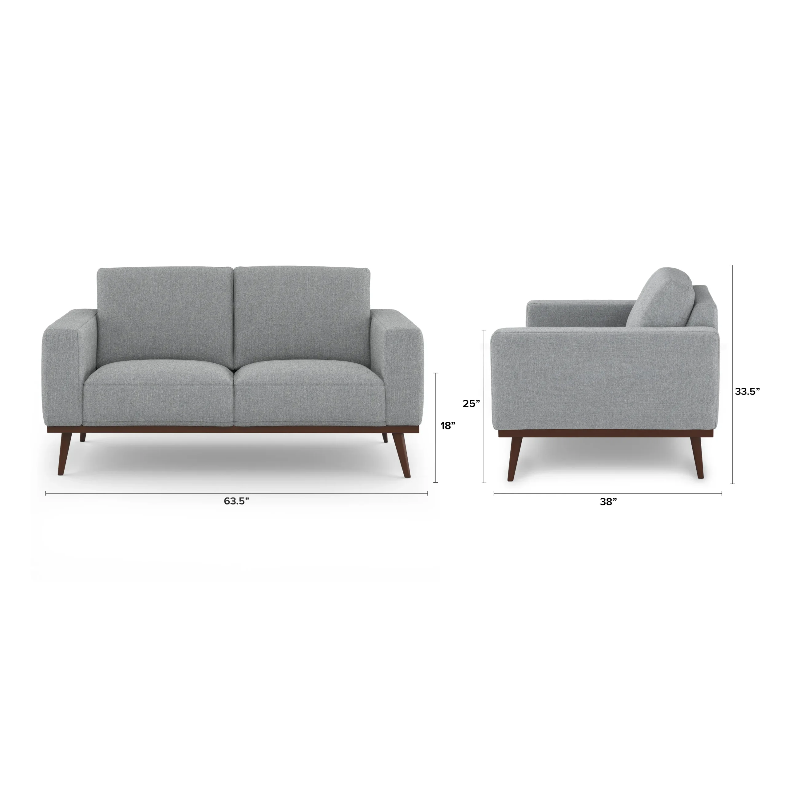 Rhett 63.5_ Loveseat - Harbor Gray - Image 2