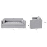 Sven 88_ Tufted Sofa Bed - Stone Gray