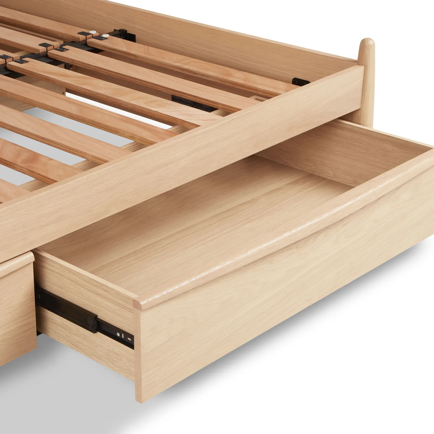 Lenia Queen Panel Storage Bed - White Oak - Image 15