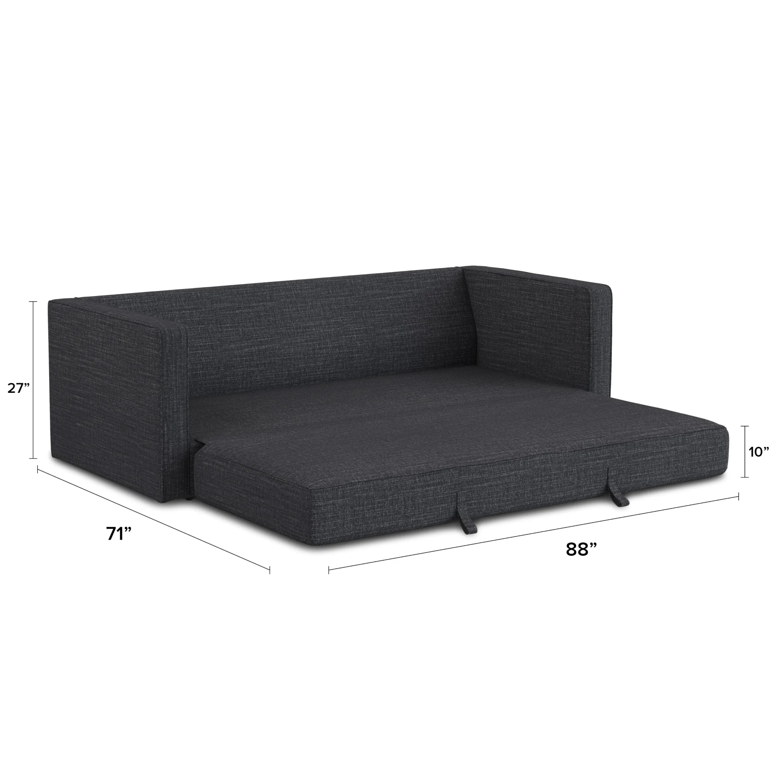 Sven 88_ Tufted Sofa Bed - Napa Charcoal - Image 8