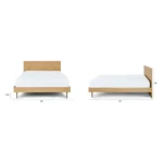 Nera Queen Low Profile Bed - Oak