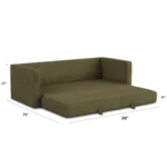 Sven 88_ Tufted Sofa Bed - Napa Moss