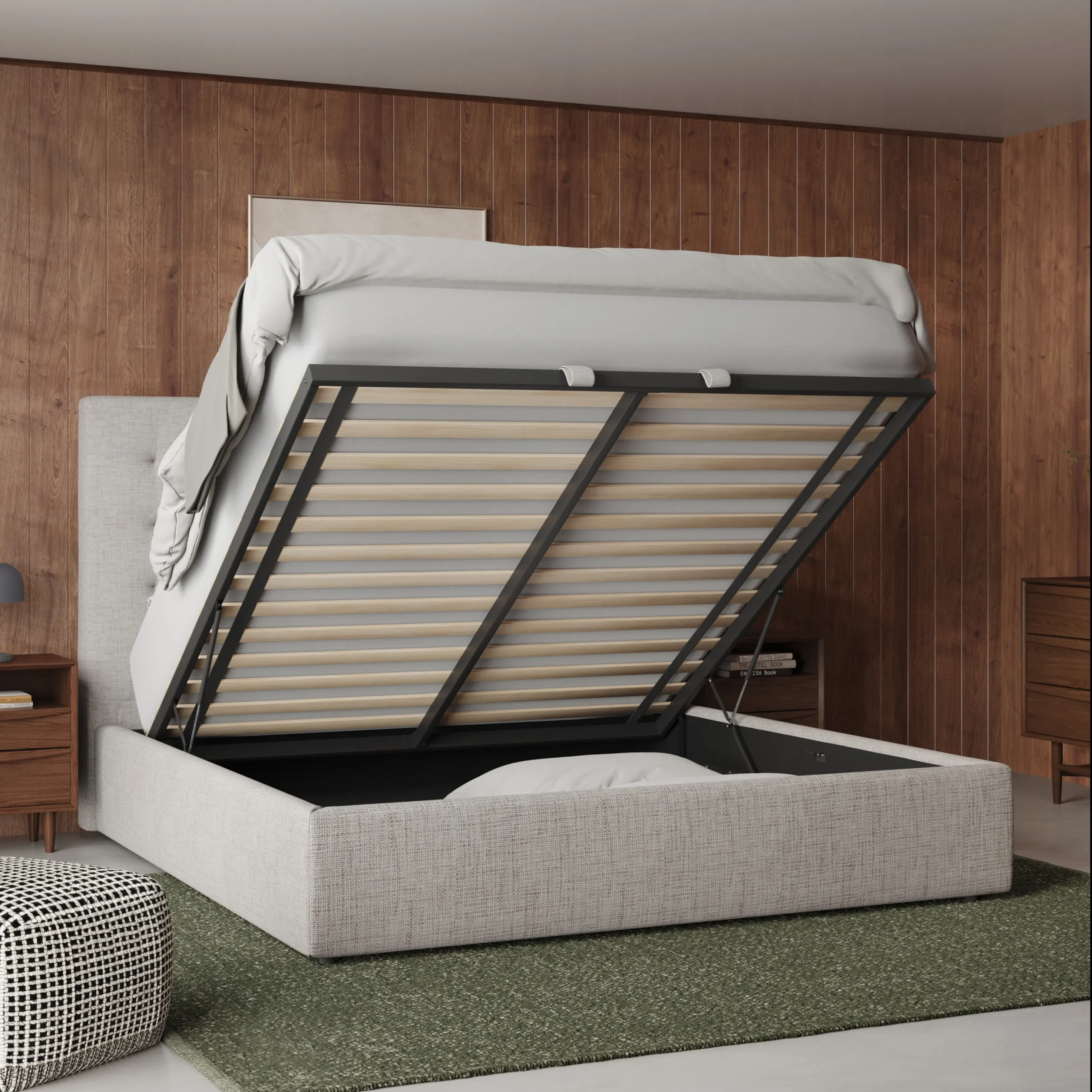 Sven King Tufted Storage Bed - Birch Ivory - Image 5