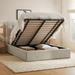 Sven Queen Tufted Storage Bed - Birch Ivory