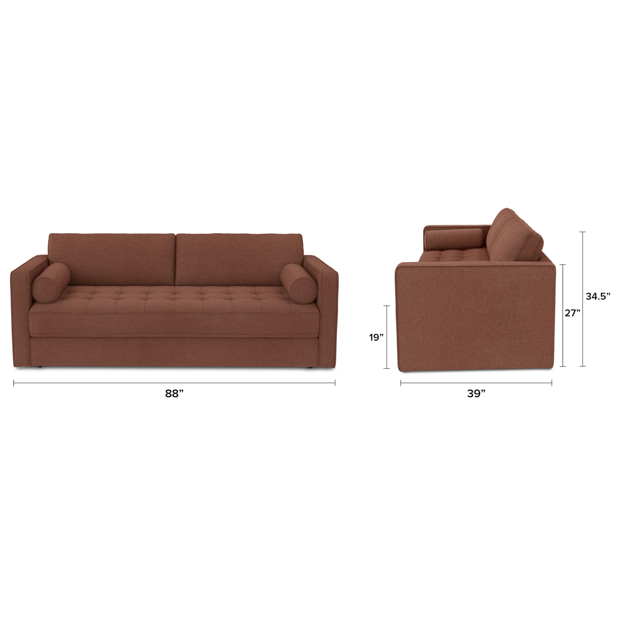 Sven 88_ Tufted Sofa Bed - Ratine Oxide - Image 6