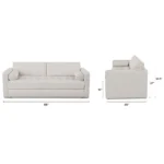 Sven 88_ Tufted Sofa Bed - Biscuit Cream