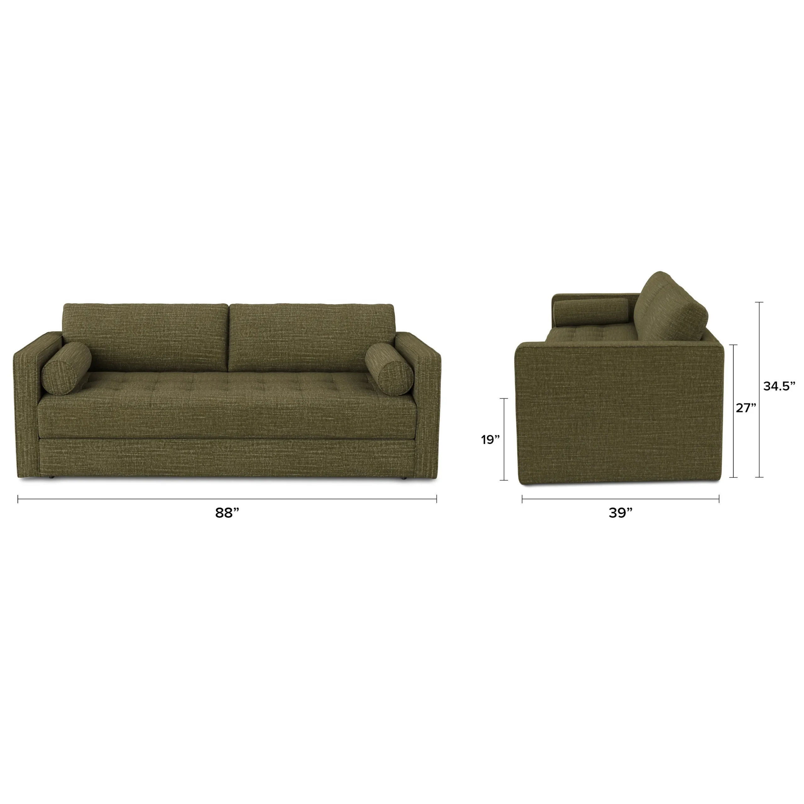 Sven 88_ Tufted Sofa Bed - Napa Moss - Image 7