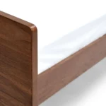 Nera California King Low Profile Bed with Nightstands Set - Walnut