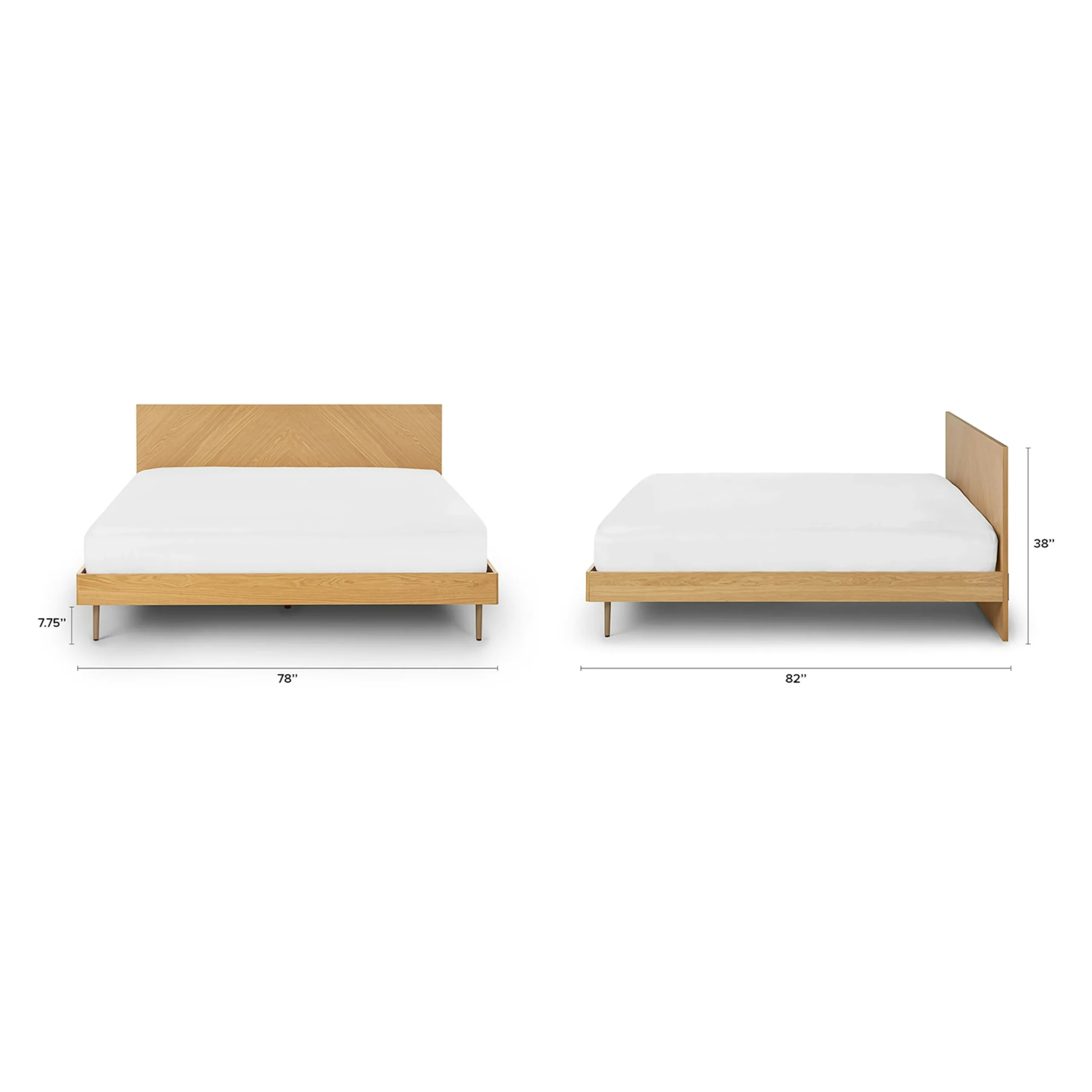 Nera King Low Profile Bed - Oak - Image 7